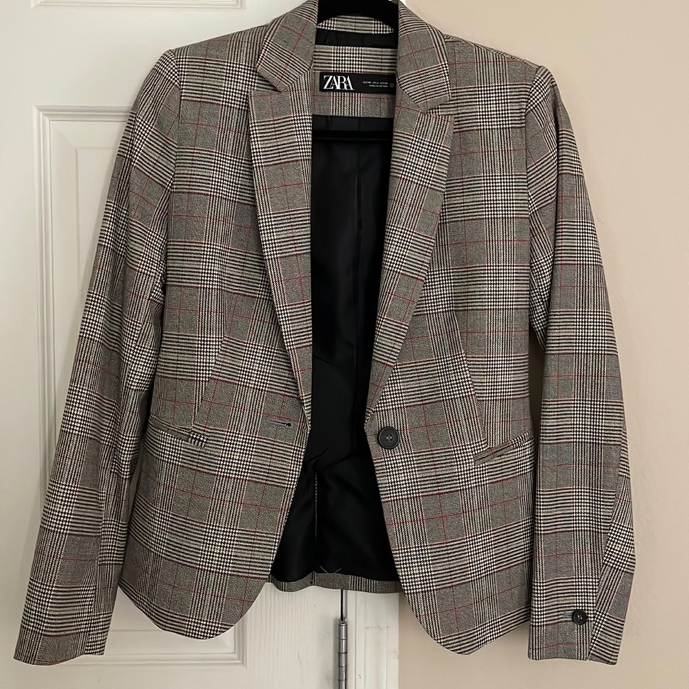 Zara Plaid Blazer